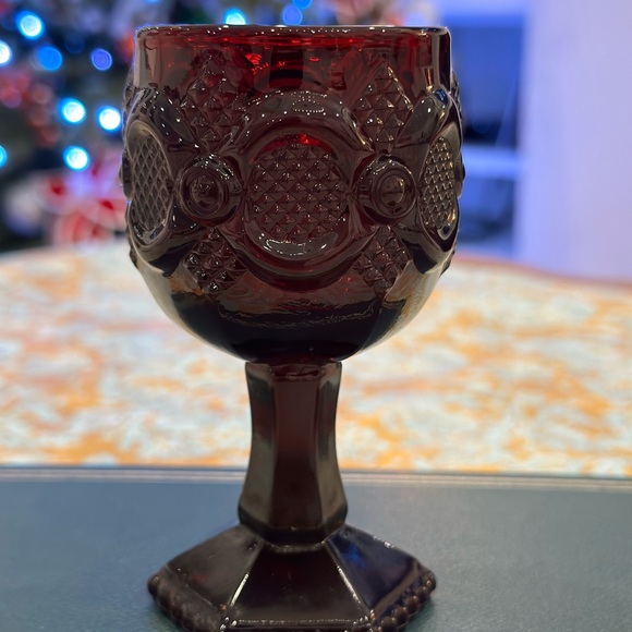 Cape Cod Ruby Wine Glasses by Avon - Picture 5 of 7
